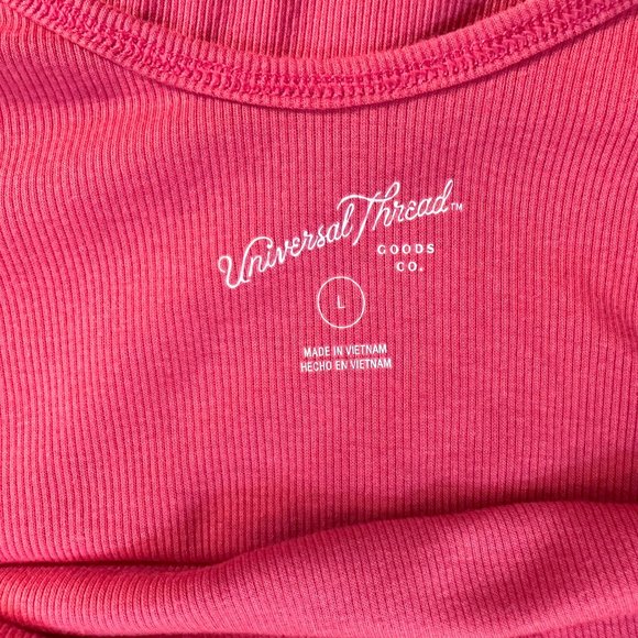 Universal Thread | Dark Pink Ribbed Tank Top (size Large) - Picture 4 of 5